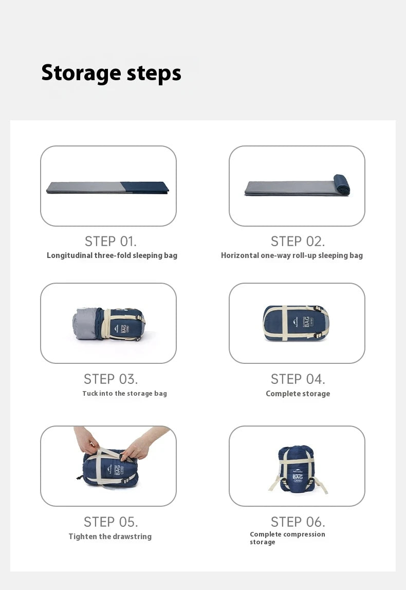 Naturehike 2025 New MINI Sleeping Bag 760g Ultralight Portable Splicing Summer Quilt Outdoor Camping Hiking Cotton Sleeping Bag