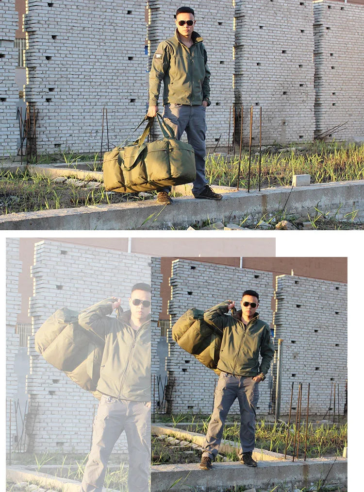 100L Camping Super Large Capacity Backpack Men Camping Storage Bag Men Tent Canopy Military Tactical Shoulder Bag Travel Handbag