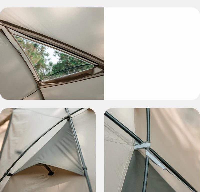Naturehike Shandi 2.0 Tunnel Dome Tent for 4 Person Family Outdoor Camping Double Layers Waterproof 30D polyester Hiking Tents