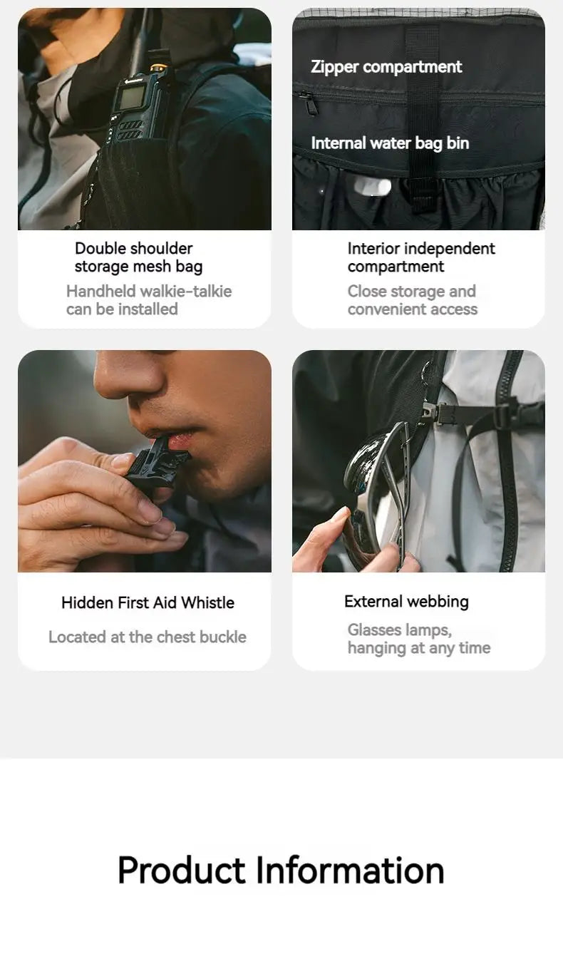 Naturehike 30+5L Ultralight Backpack Waterproof Camping Outdoor Climbing Hiking Sport Mountaineering Shoulder Men Women Bags