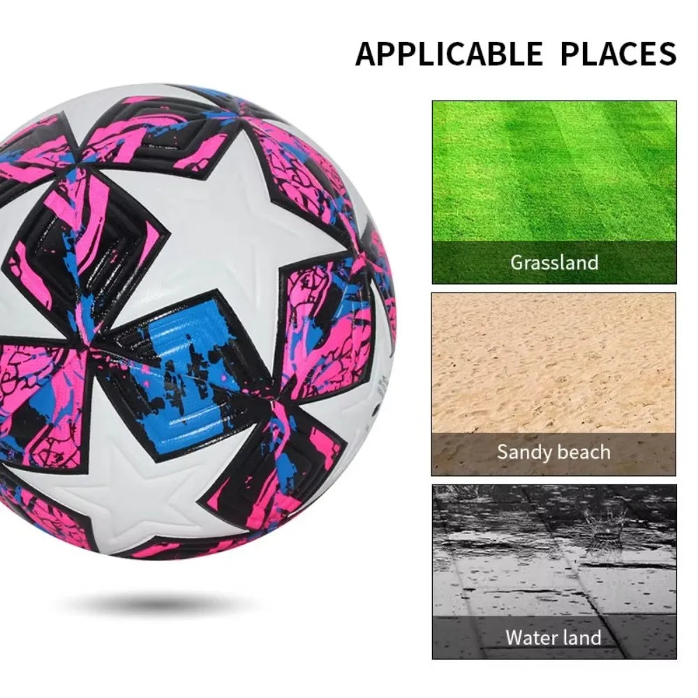 High Quality Standard Size 5 Soccer Ball Professional Seamless League Match Balls PU Material Children's Football School