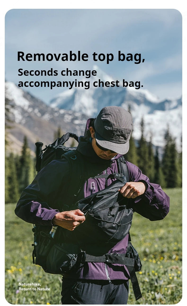 Naturehike 70L Hiking Backpack Outdoor Rainproof With Rain Cover Knapsack Climbing Shoulder Bag Travel Camping Rucksack Portable