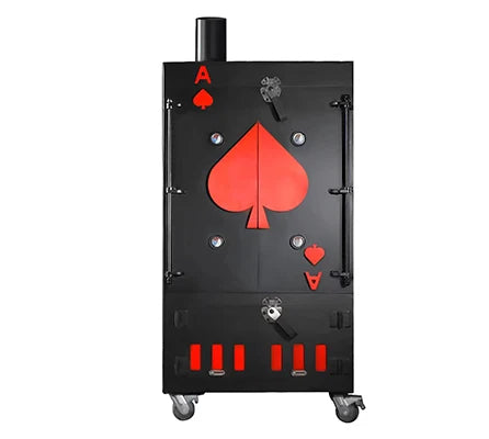 Customized Large Outdoor Barbecue Grill With Wheels Charcoal BBQ Grills With Offset Smoker Charcoal Grills for Sale