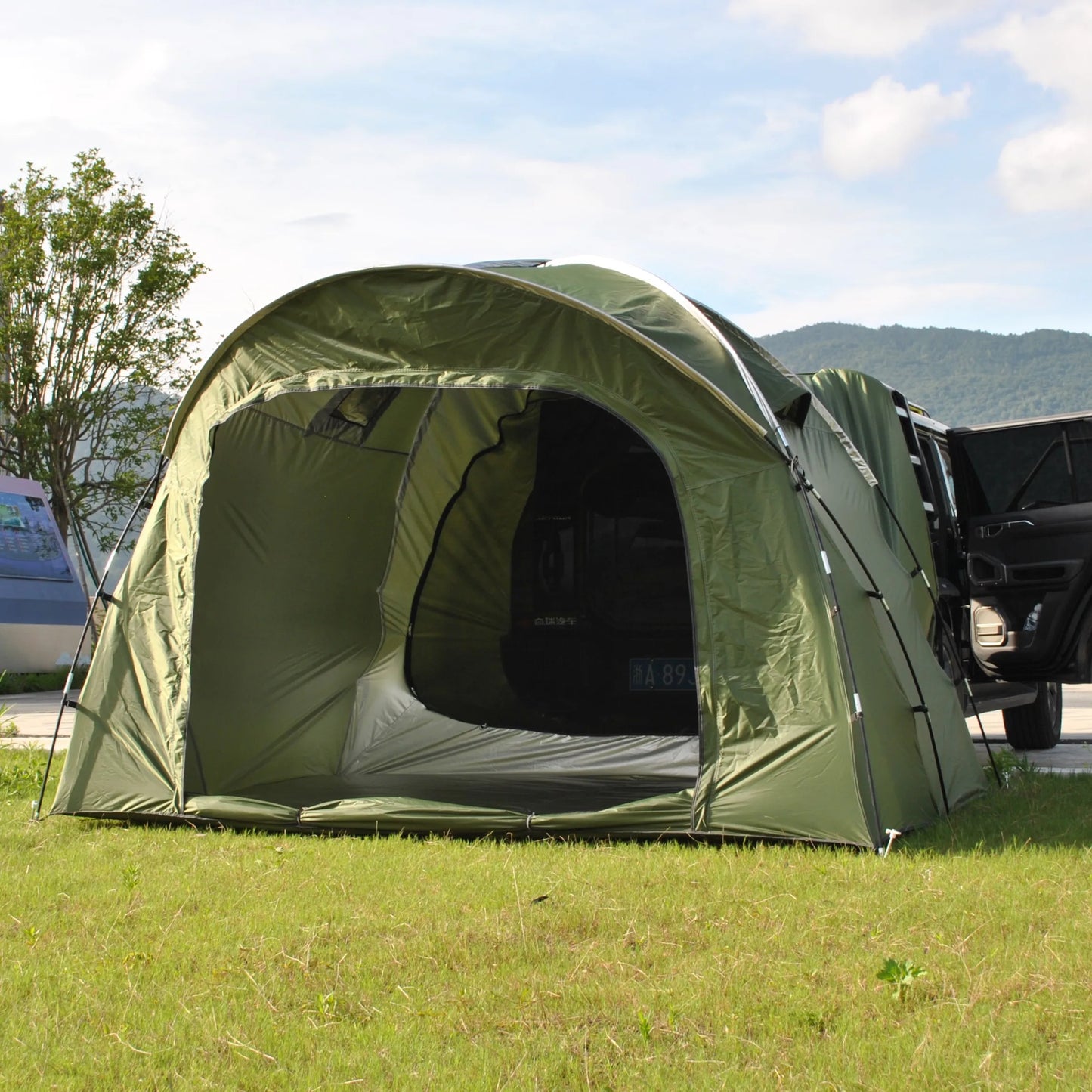 6 Person SUV Tent for Camping Double Layer PU3000mm Waterproof UPF 50+ UV Protection Electric Vehicle Car Tent Multi-use