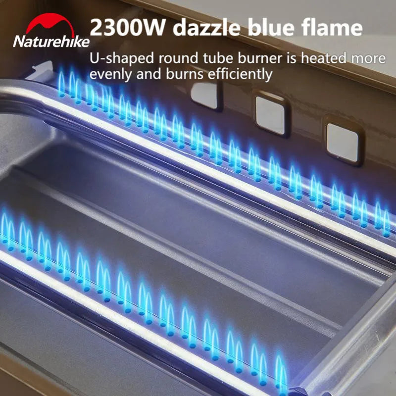 Naturehike Camping Gas Stove Burner 2300W Strong Fire Cooking Furnace Outdoor Picnic Barbecue Fry Grill Boil Pot Pan Portable