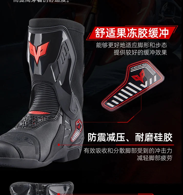 Motorcycle Boots Racing Off-road Shoes Non-slip High-top Motorcycle Professional Waterproof Mountain Bike Boots