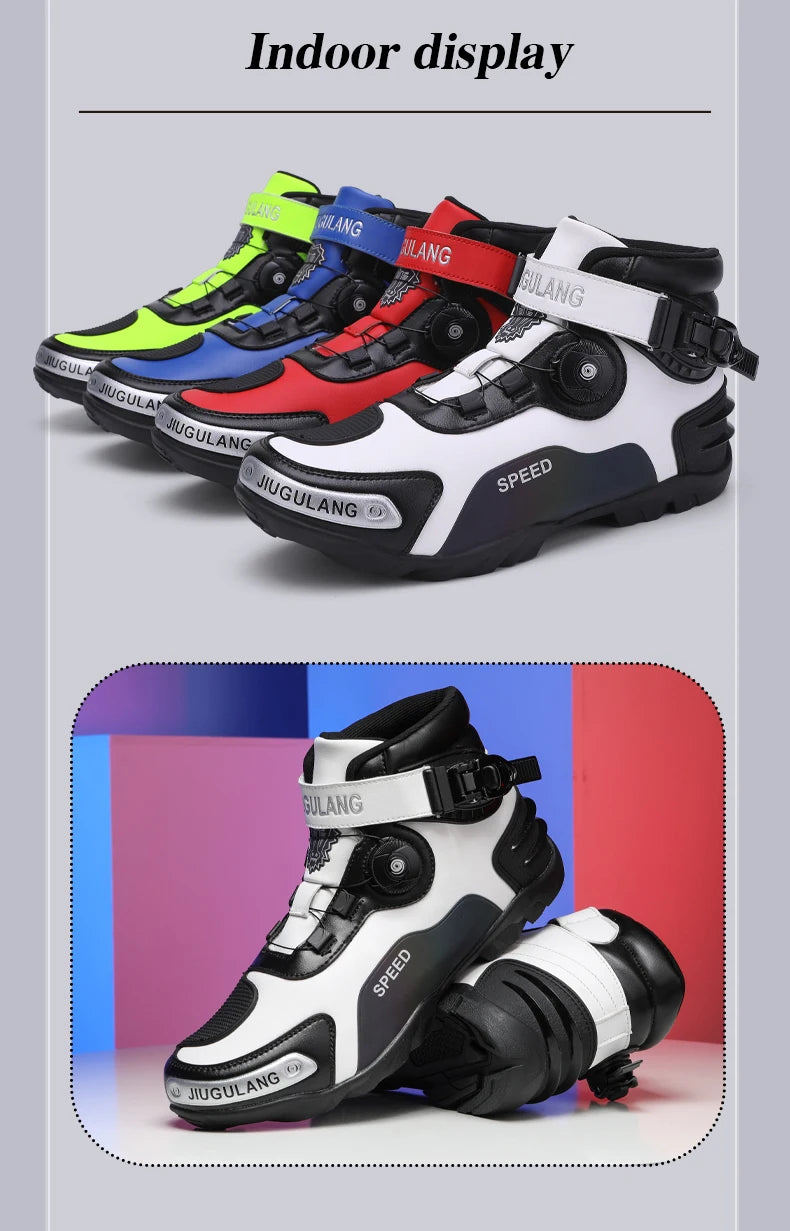 New Motorcycle riding shoes Motorcycle cross-country short boots Racing shoes Motorcycle cross-country shoes