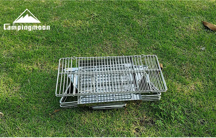 Camping Picnic BBQ Grill Campingmoon MT-2 Portable Folding Charcoal Stove 2-3 Person