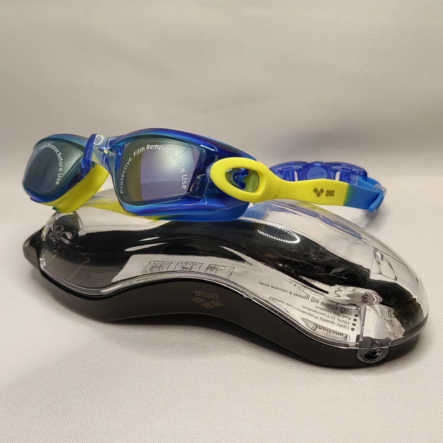 ARENA Professional Waterproof Swimming Goggles Anti-fog UV400 Leak Prevention Glasses Children Students Swim Protection Eyewear