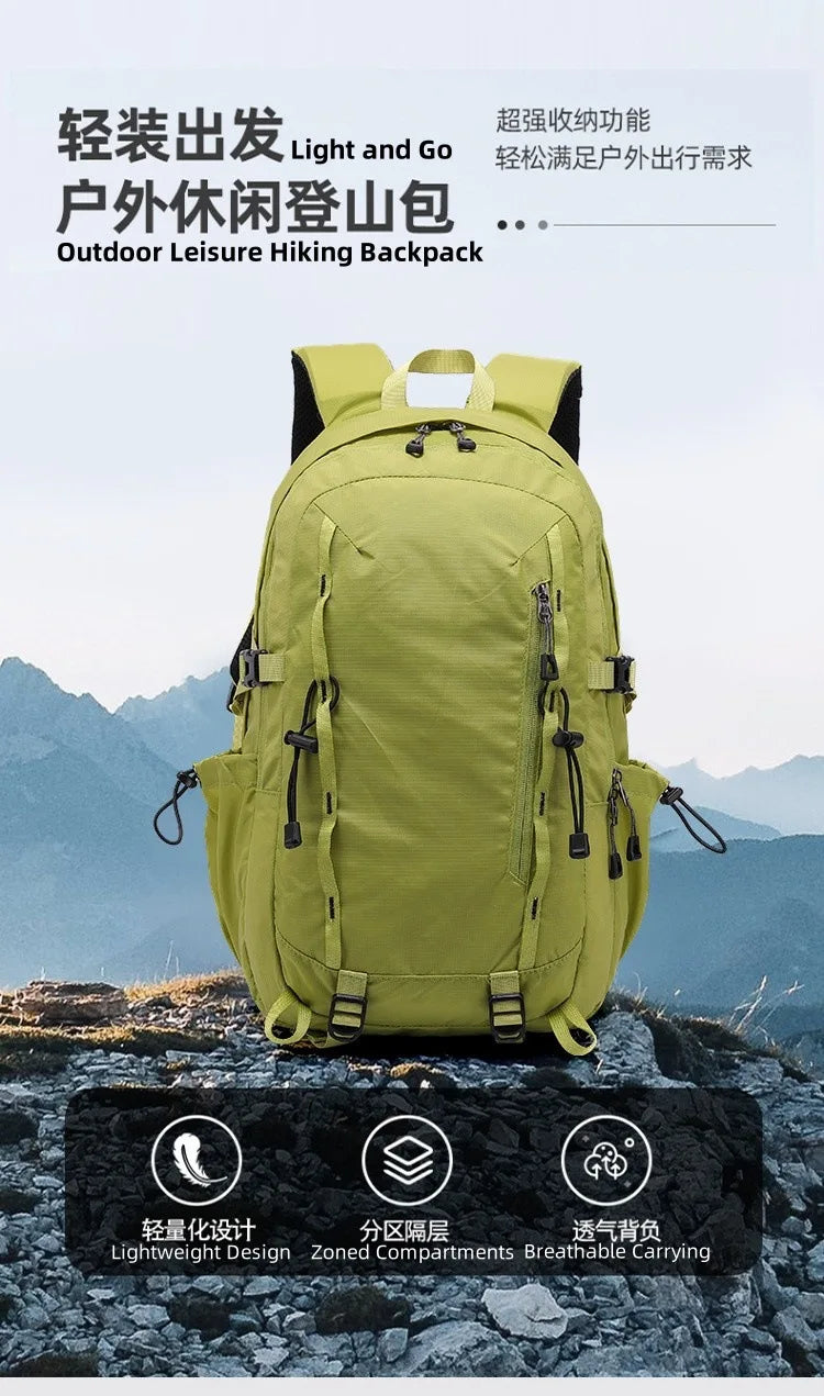 Unisex Multifunctional Outdoor Camping Hiking Climbing Backpack Men Nylon Travel  Adjustable Shoulder Strap Lightweight Bag