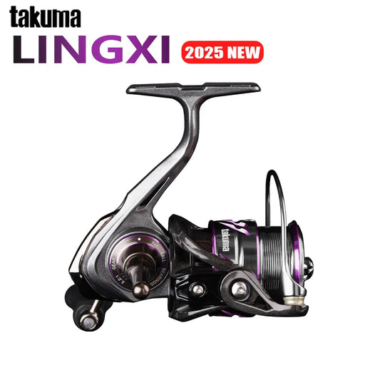 TAKUMA 2025 NEW LINGXI Spinning Reel 150-153g 5.2:1 7+1 Super Light Carbon Fiber CNC Spool Stainless Steel Bearings Fishing Reel