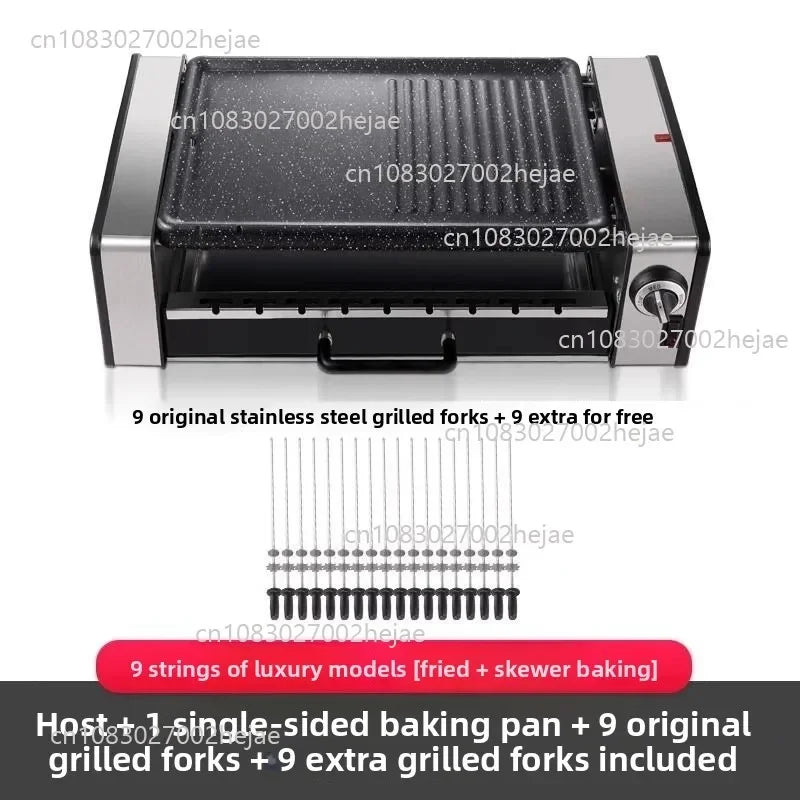 SYK-10 Electric Griddle BBQ Grill smokeless electric oven BBQ electric grill barbecue grill Automatic Rotary Kebab Machine