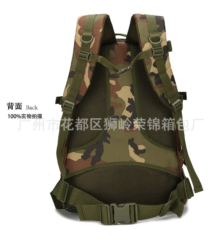 Upgraded 3D Bag Camouflage Mountaineering Bag Tactical Backpack Outdoor Camping Travel Bag