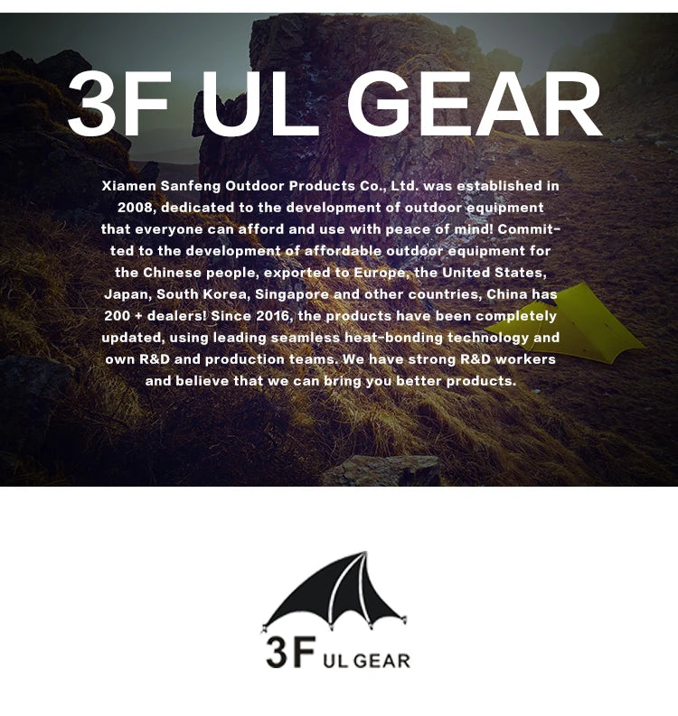 3F UL Gear Floating Cloud 1 Ultralight 3 4 Season Outdoor Camping Tent Waterproof Windproof Hiking Double Layer Tents