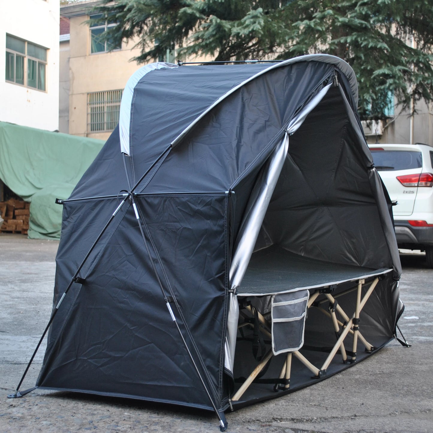 Durable Cot Tent for Camping, Light Weight, Backpacking Tent, Solo, 4000mm Camping Cot Package Not Include