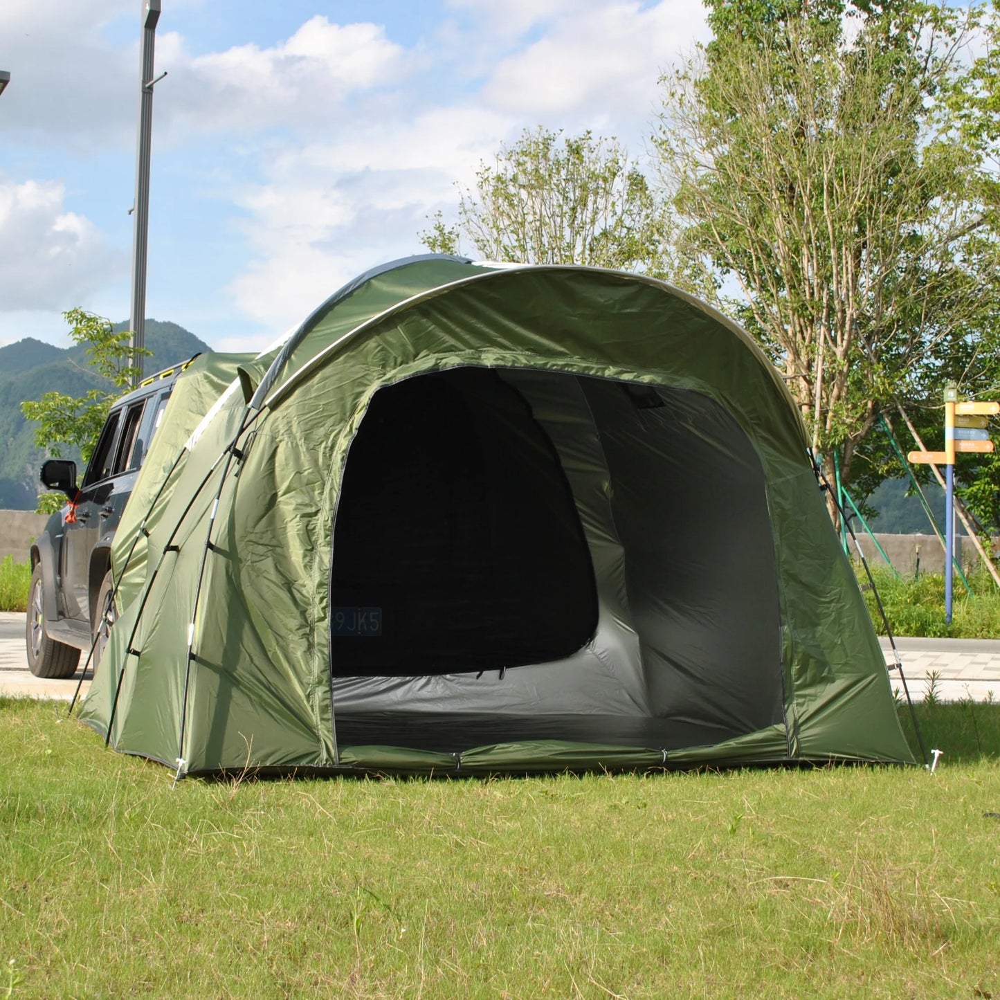 6 Person SUV Car Tailgate Tent - Double-Layer PU3000mm Waterproof, UPF50+ UV Shield, EV-Compatible for Camping & Outdoor Multi-U