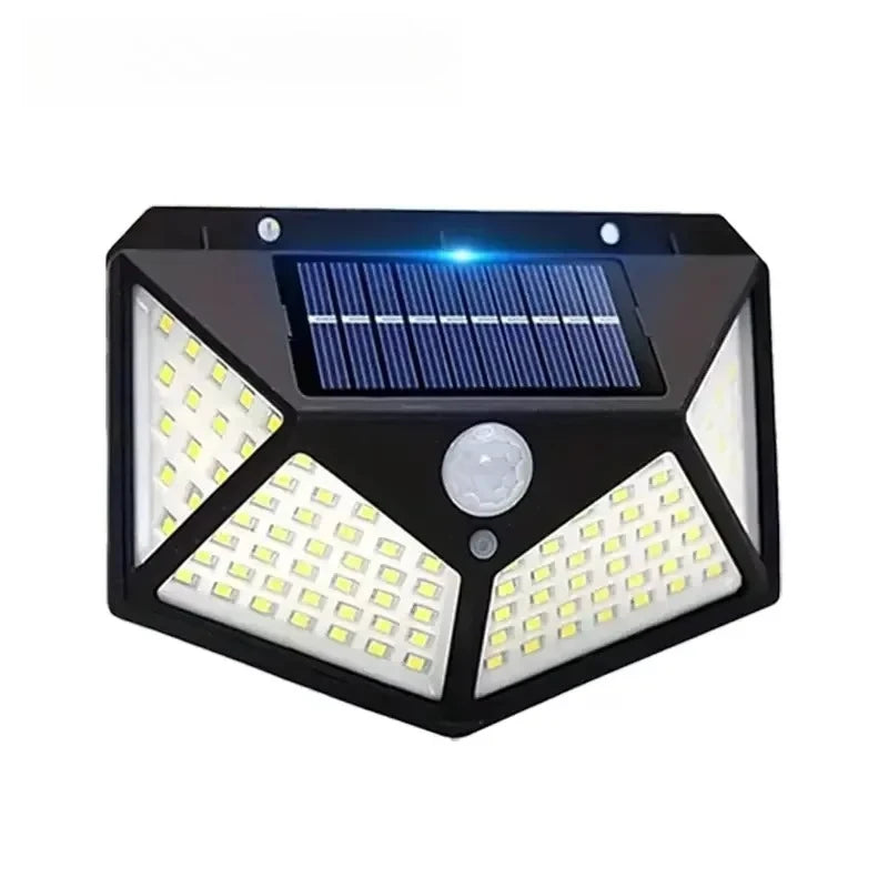 Solar Lights Outdoor 100 LED 3 Lighting Modes Motion Sensor Wall Lamp IP65 Waterproof Solar Powered Wall Lights