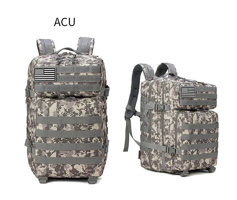 45L Lightweight Hiking Backpack Large Capacity Tactical Backpack Sport Climbing Backpack Outdoor Pack 900DOxford Water-Resistant