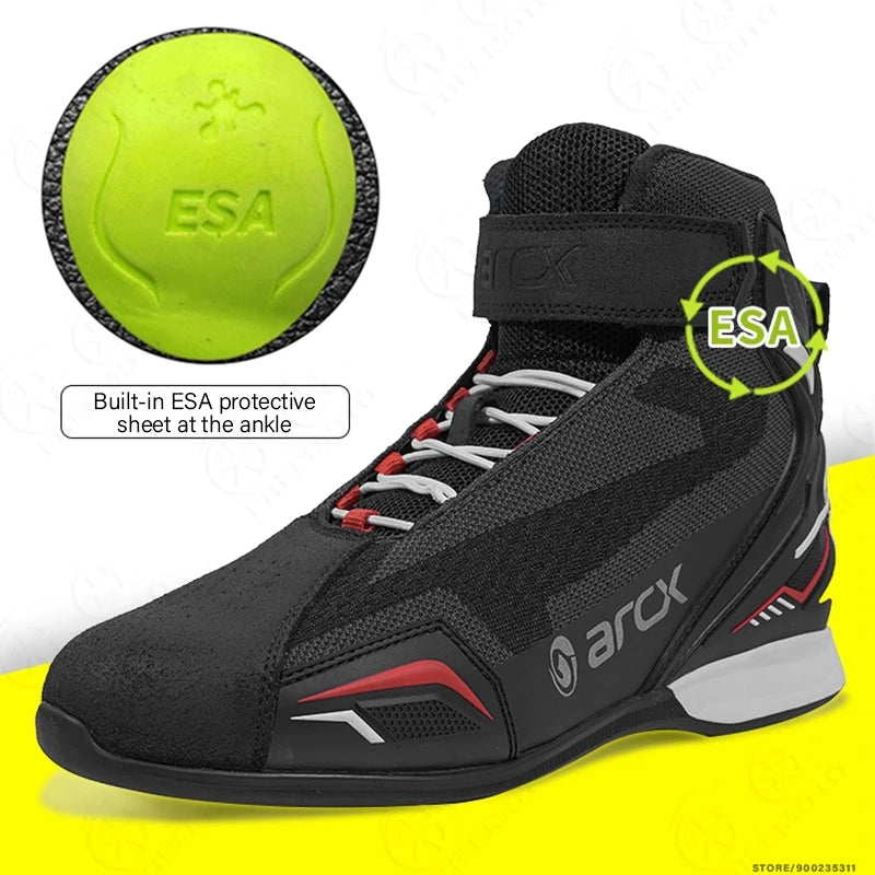 ARCX Motorcycle Boots Street Riding Shoes Anti-Slip Outdoor Trekking Hike Work Shoes for Men Breathable Non-slip Anti-fall