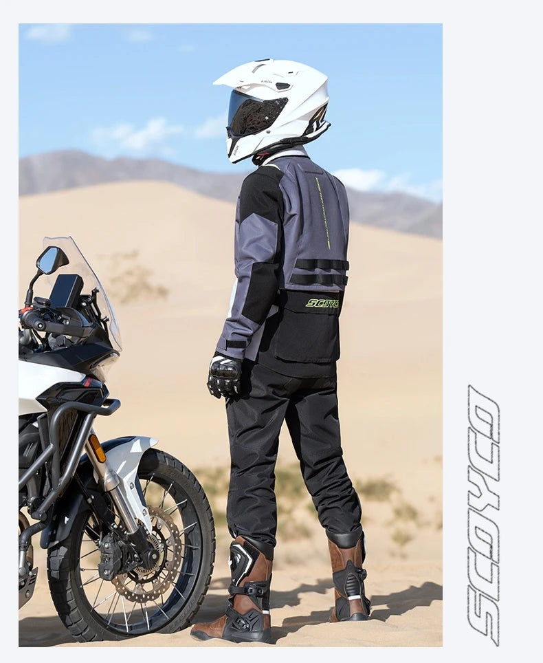 Motorcycle Boots Windproof Waterproof Motocross Boots Anti-Slip Professional Motorbike Shoes For Outdoor Off-Road Rally Riding