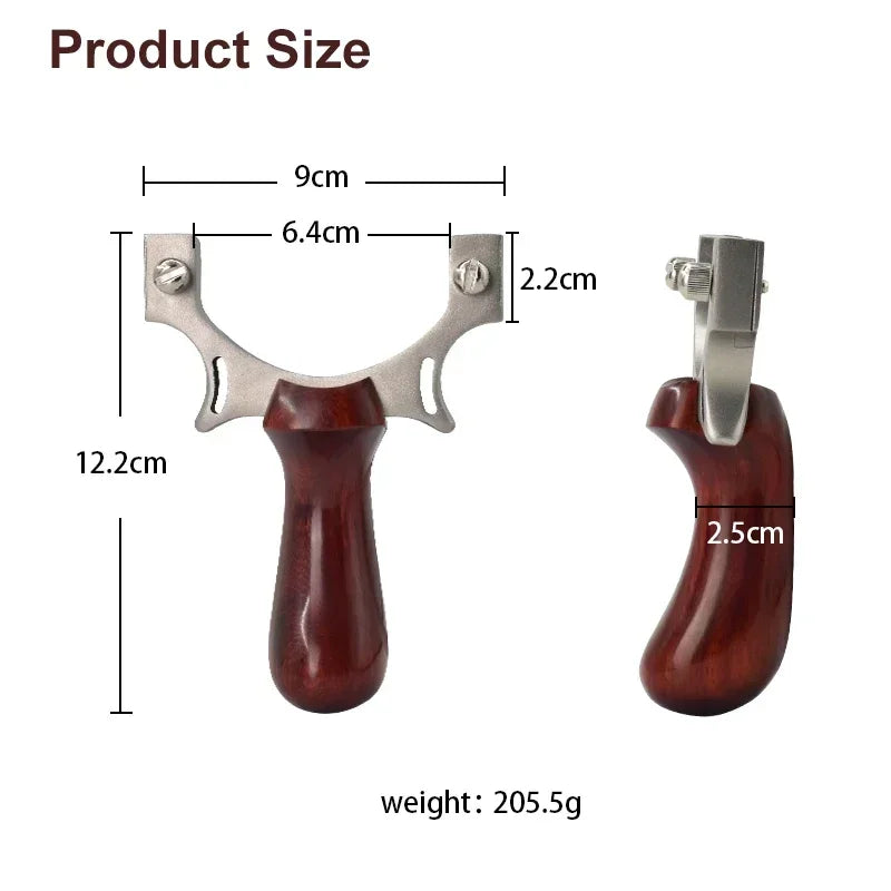 Stainless Steel Solid Wood TTF Professional Slingshot Portable Outdoor Hunting Shooting Tool High Quality Slingshot