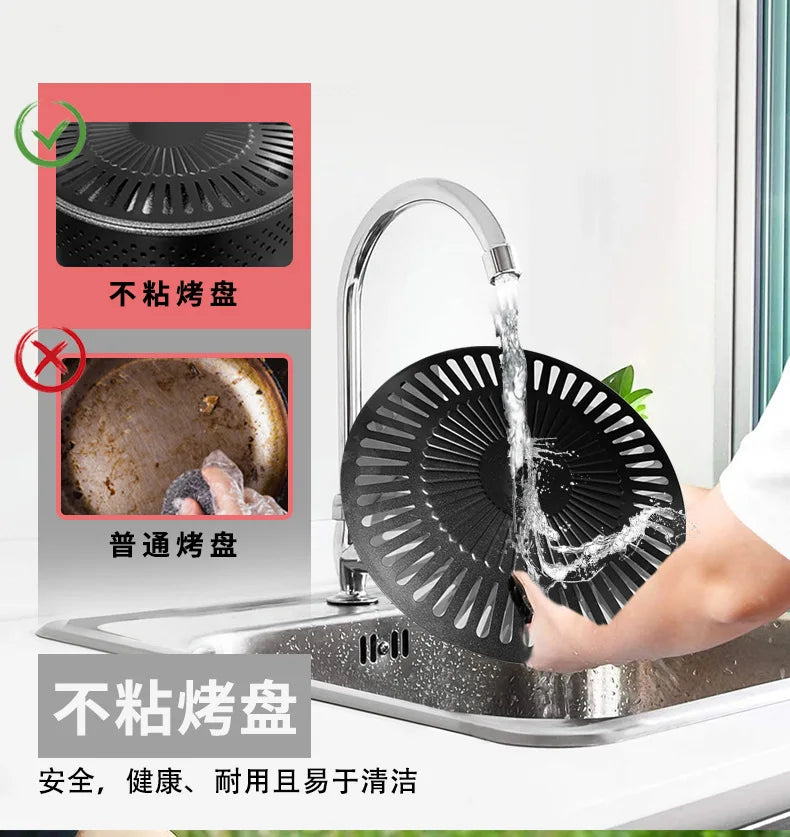 Outdoor BBQ Barbecue Stove Household Charcoal Barbecue Stove Multifunctional Portable Mini Stainless Steel Adjustable Firepower