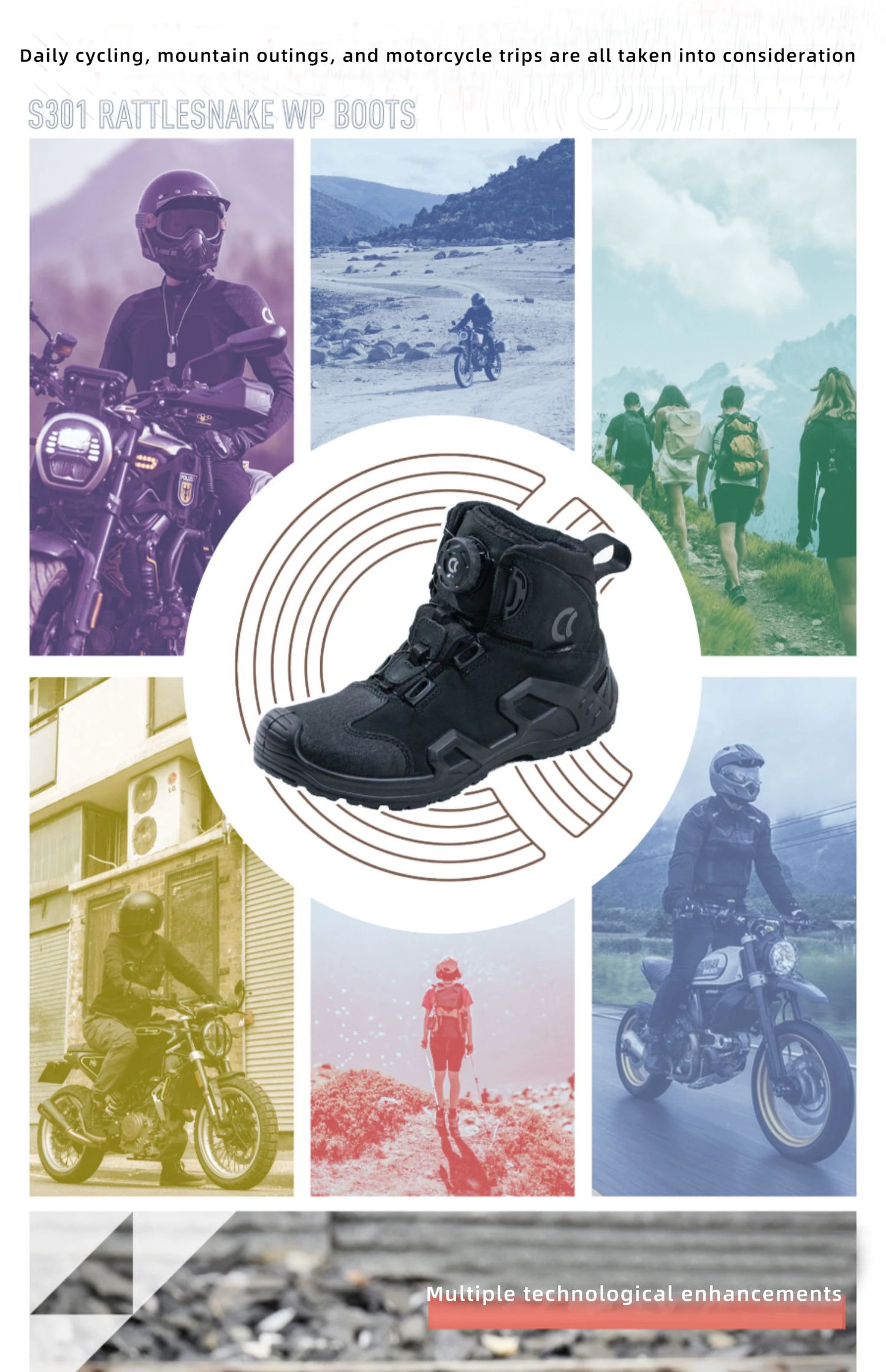 CC Motorcycle Riding Boots Men Leather Motorbike Shoes Breathable Anti-slip Anti-fall XRD Ankle Protection Motocross Short Boots