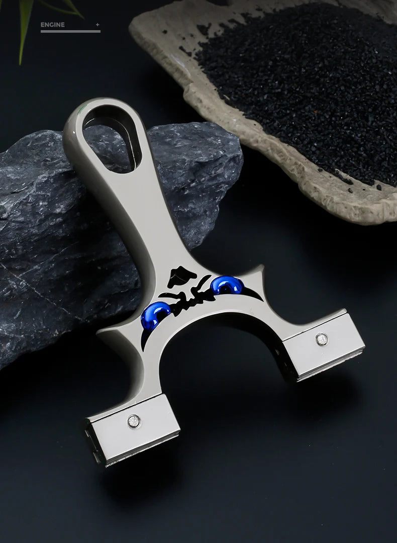 Silver Aluminum Alloy Slingshot Professional Slingshot Competition Dedicated Full Metal High-quality Sling Light and Strong