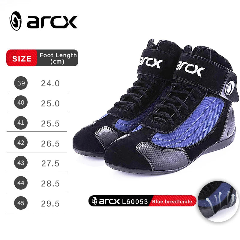 ARCX Motorcycle Boots Street Riding Shoes Anti-Slip Outdoor Trekking Hike Work Shoes for Men Breathable Non-slip Anti-fall