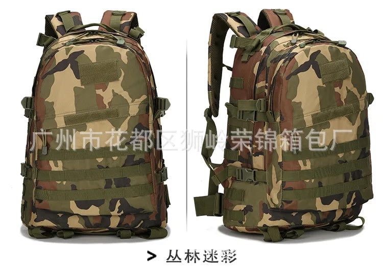 Upgraded 3D Bag Camouflage Mountaineering Bag Tactical Backpack Outdoor Camping Travel Bag