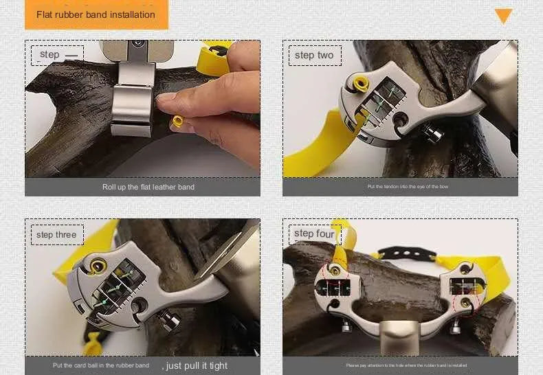 Precision Outdoor Hunting Slingshot Titanium Alloy Adjustable Sight Catapult Round Flat Rubber Band Card Ball Sling Shooting Toy