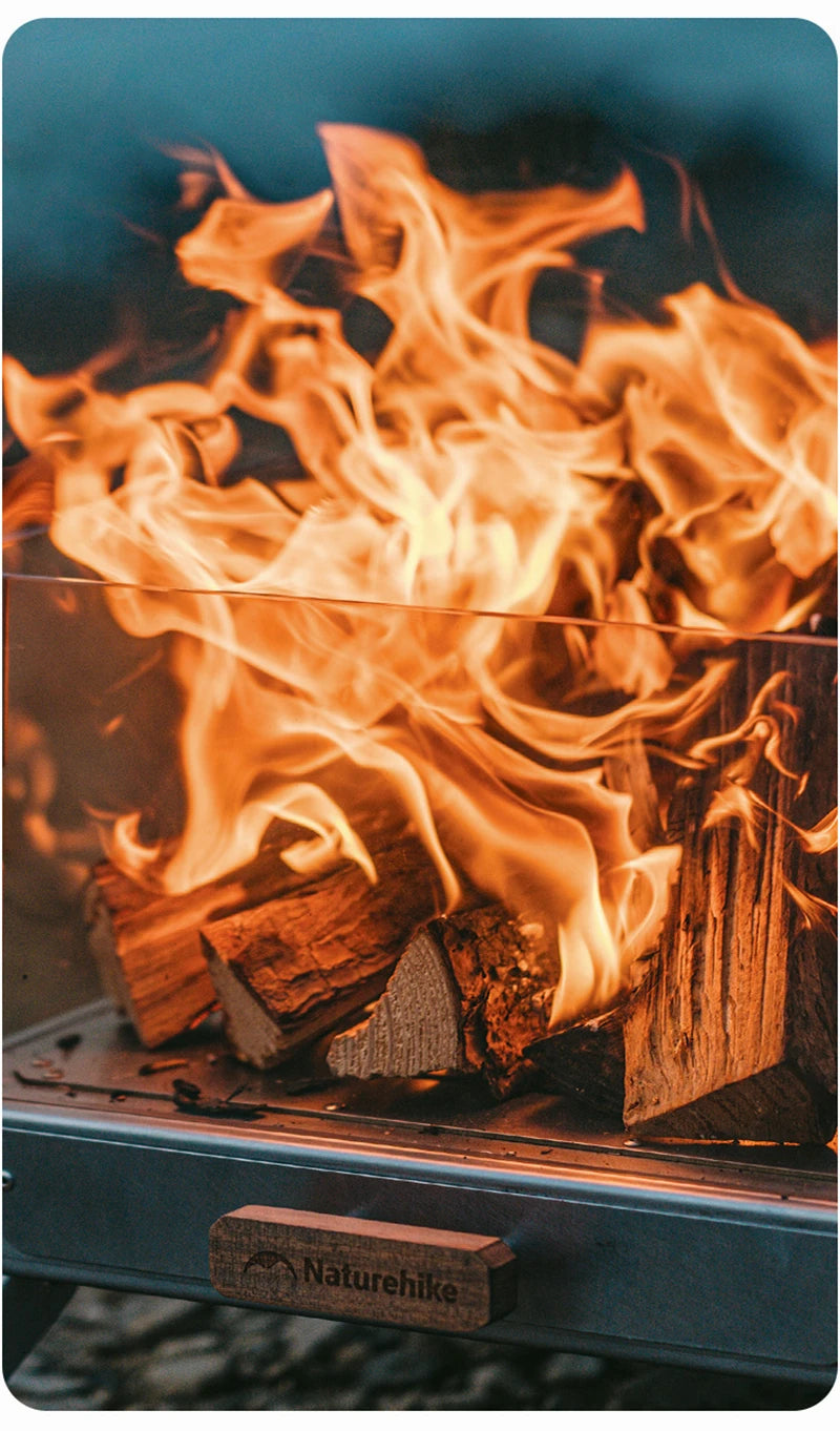 Naturehike Portable Camping Tent Stove glass-ceramic Outdoor Fire Wood Heaters Quick Assemble Backpacking Hiking Burned Stove