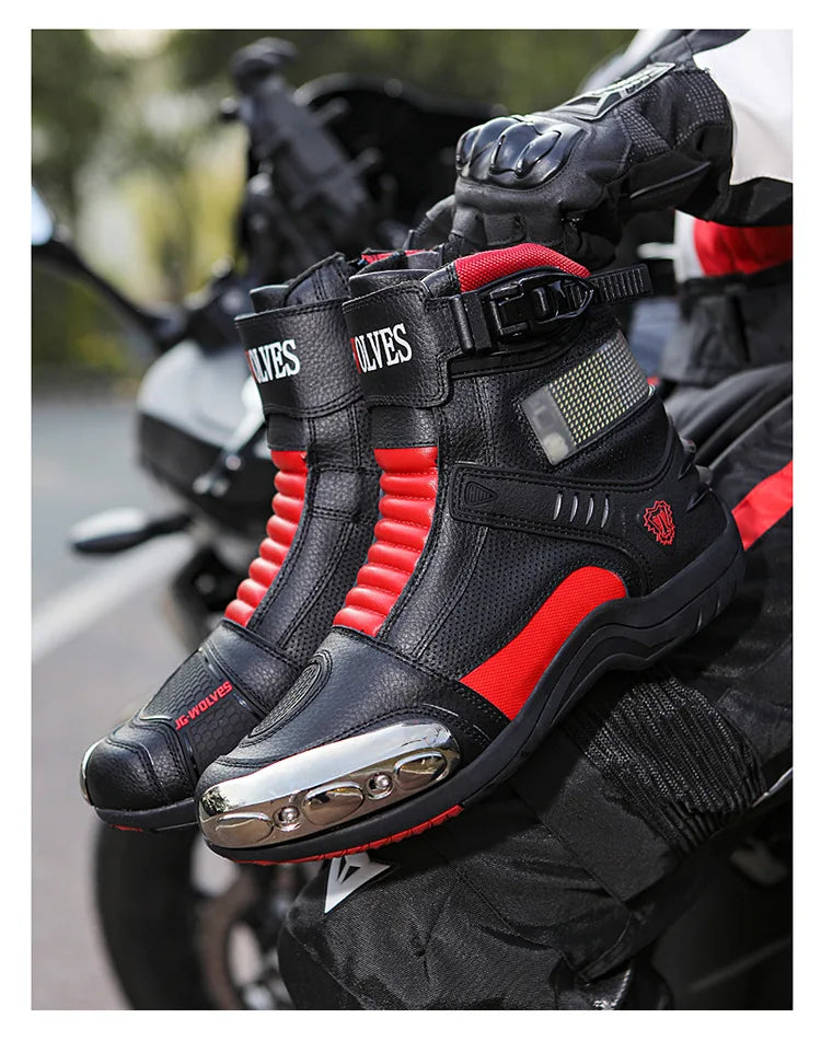 New Motorcycle Boots Men Women Outdoor Riding Anti-slip Winters Sneakers Shoes Bicycle Mountain Racing Road Speed Autumn