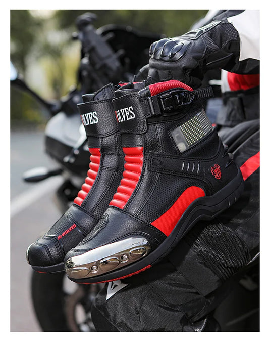 New Motorcycle Boots Men Women Outdoor Riding Anti-slip Winters Sneakers Shoes Bicycle Mountain Racing Road Speed Autumn