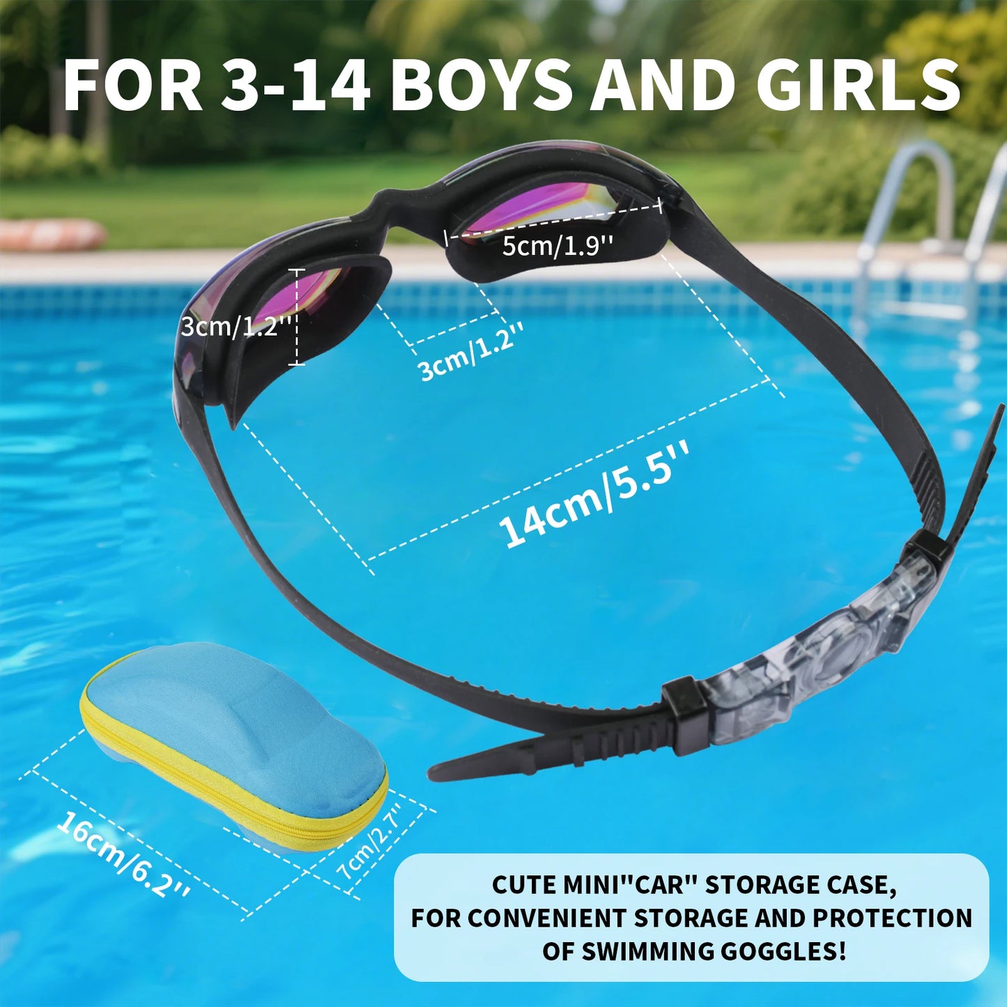 Swimming Goggles Anti-Fog Waterproof No Leaking Swim Goggles for Adult Children