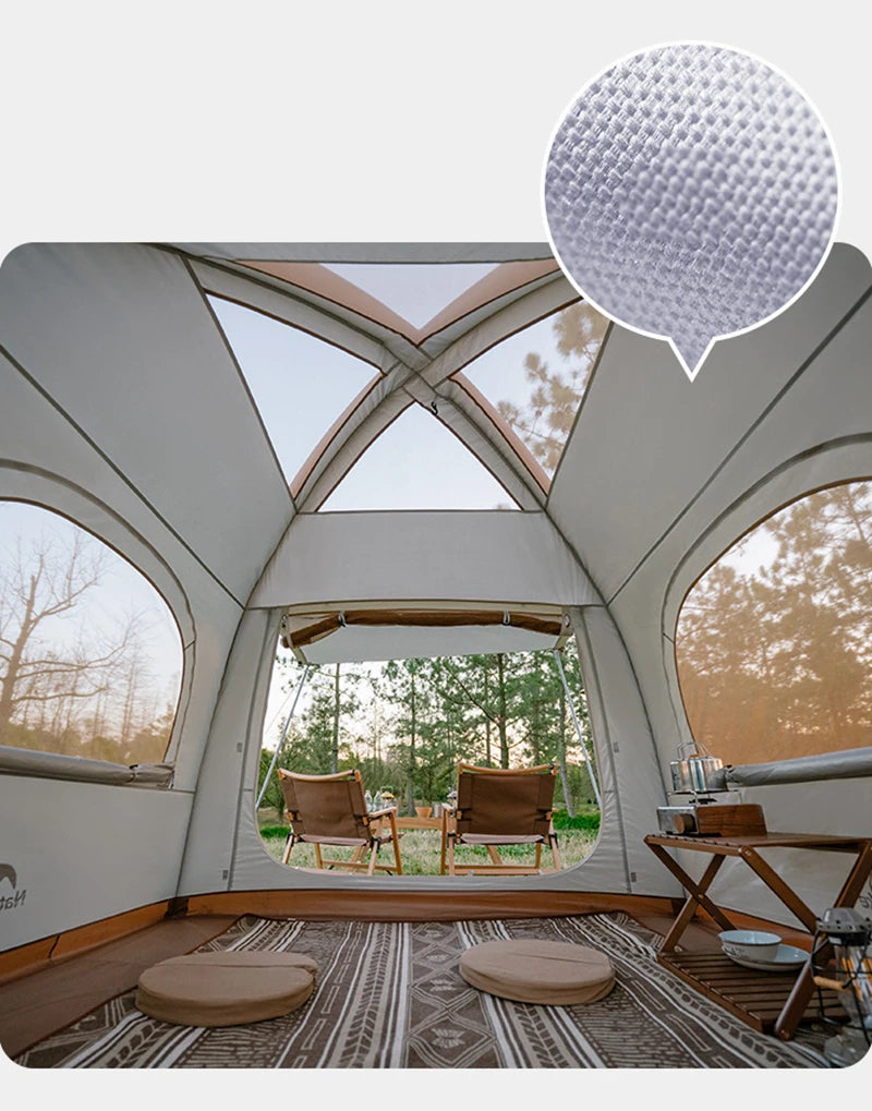 Naturehike Ango Air Outdoor Silver Coated Sunscreen Inflatable Tent Portable Camping Large Space Folding Tent Park Family Tent