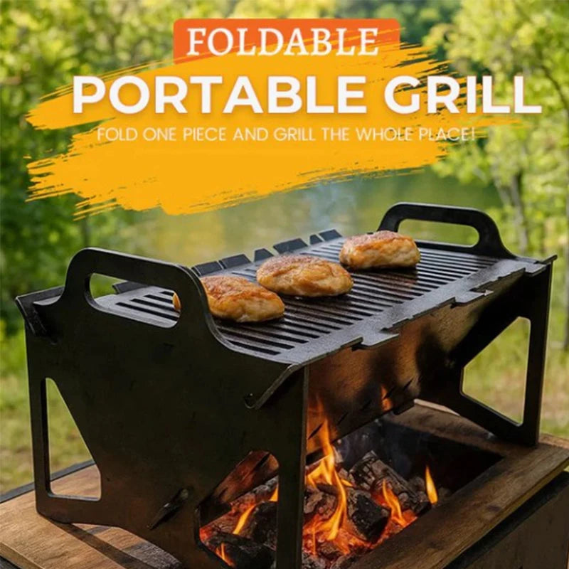 Outdoor Camping Foldable Barbecue Grill Stainless Steel Portable BBQ Grill Barbecue Accessorie