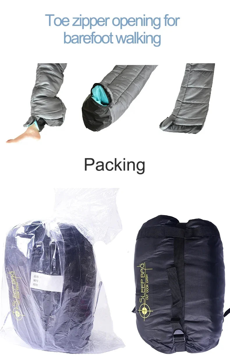Creative Alien Human Shape Sleeping Bag Portable Camping Full Body Wearable Bedding 3 Size Suitable For Most People