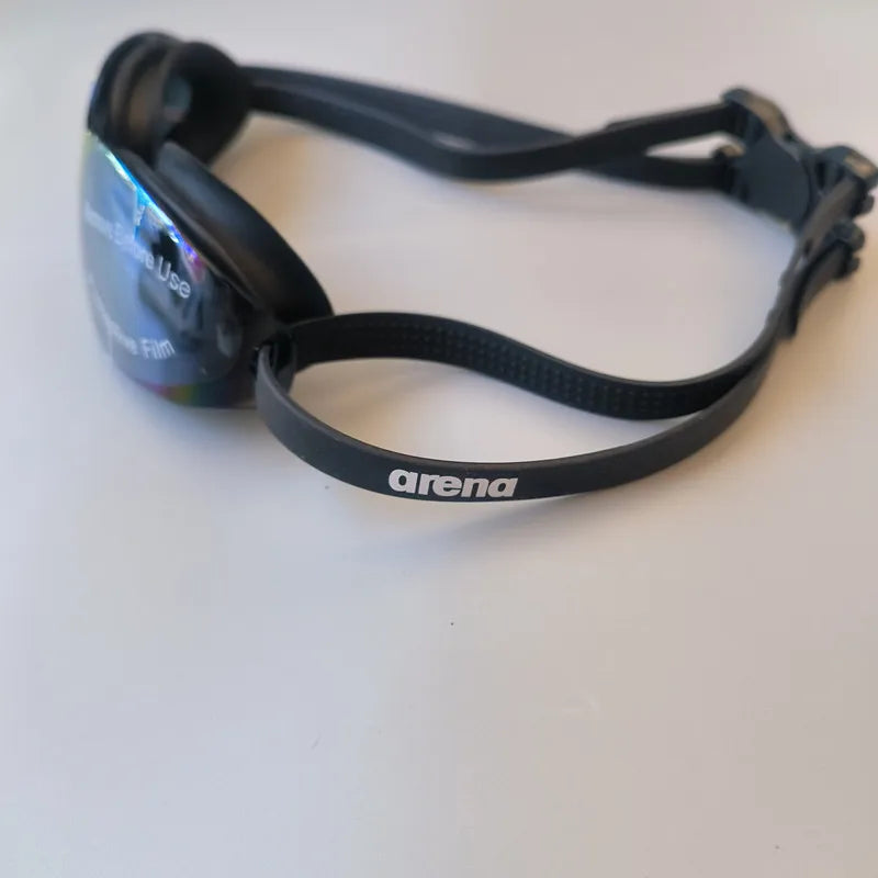 Arena Electroplated HD Mid-Size Swimming Goggles | UV400 Anti-Fog & Fashion Frame | Unisex Beach Training Gear for Vacation Pool
