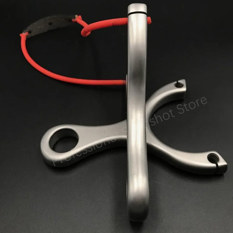 Stainless Steel Slingshot with Rubber Band High-power Catapult Professional Hunting Outdoor Shooting Game Slingshot