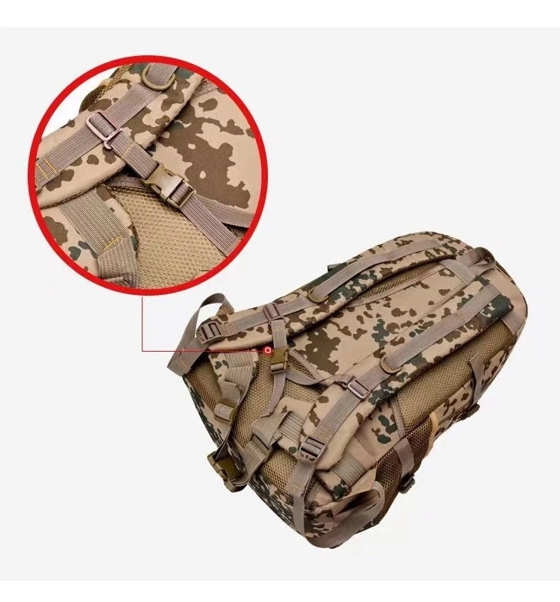 60L Outdoor Hiking Sports Backpack Large Capacity Camping Travel Climbing Bag Camo Military Tactical Rucksack Student Work Pack