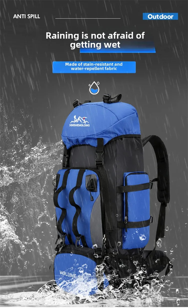 90L Large Capacity Outdoor Hiking Mountaineering Bag Lightweight Backpack Suitable for Hiking Camping Waterproof Travel Bag
