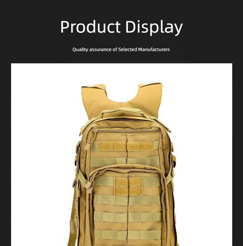 25L Tactical Assault Backpack Classic 12-hour Outdoor Camouflage Sports Backpack Wear-Resistant Oxford Cloth