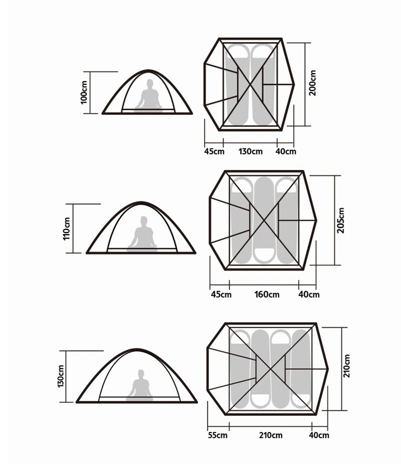 Naturehike Ultralight Tent 3-4 Person Waterproof Camping hiking tent Outdoor Double Layer Hiking Fishing Tourist Beach Tents