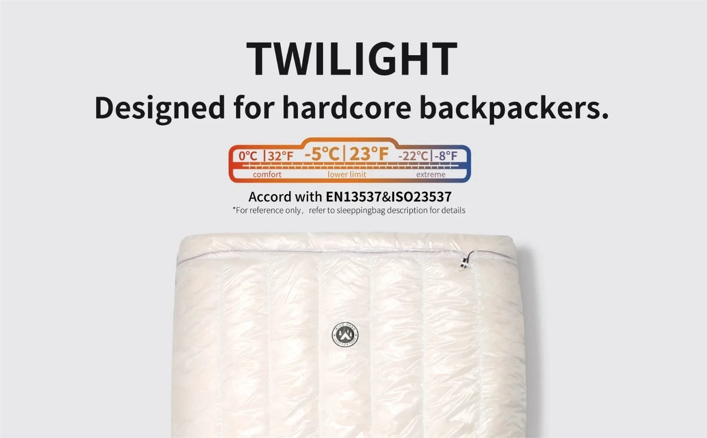 AEGISMAX Wind Hard Twilight Down Sleeping Bag 0 Degree 800FP Ultralight for Winter Outdoor Adult Camping Backpacking Hiking Trip