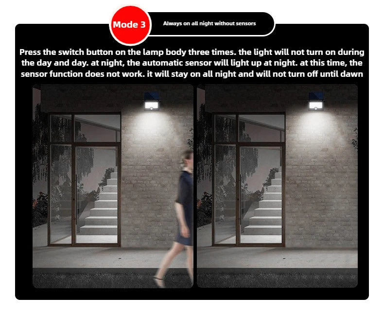 Solar Light Outdoor Foldable Floodlight Waterproof Spotlight Wall Human Body Sensor Lamp for Garden and Courtyard Lighting