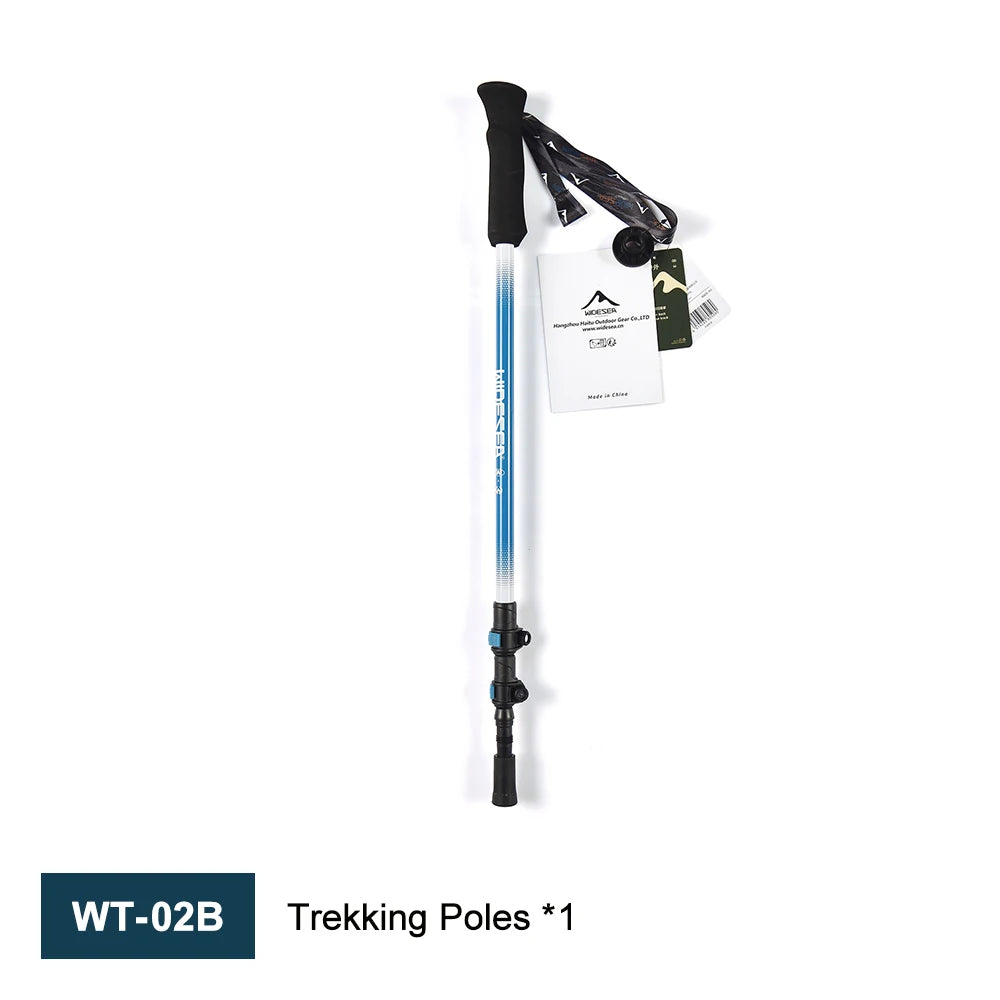 Widesea Trekking Poles 3section Telescopic Pole Carbon Installed Lock For Anti-slip Adjustment Portable Outdoor Walking Sticks