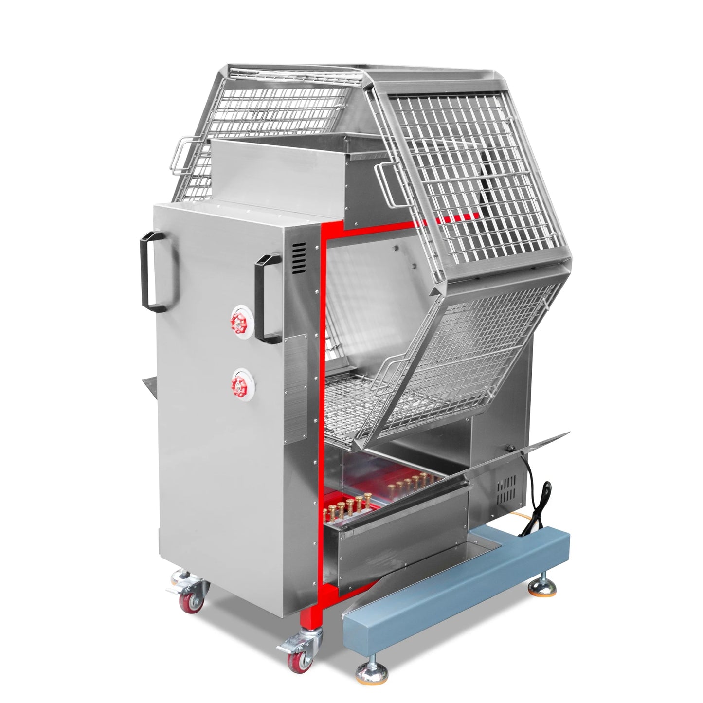 Hot Sale Barbecue Restaurant Charcoal Chicken Rotisserie Machine Truck 220V Flame Grill Broiler With Great Price