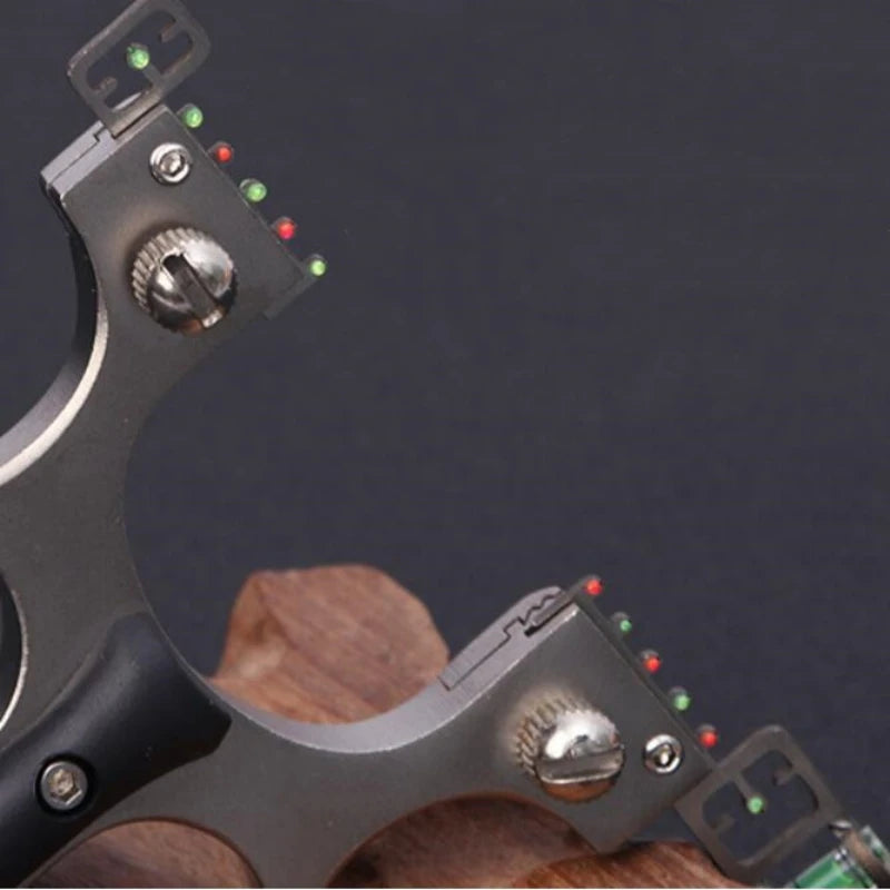 Outdoor Shooting Hunting Slingshot Stainless Steel Flat Rubber Band Catapult High Precision Sling Outdoors Hunting and Shot