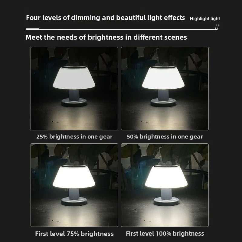 Solar Led Table Lamp Outdoor Modern Home Garden Decoration Solar Charging Cordless Lamp Restaurant For Outdoor Bar Restaurant